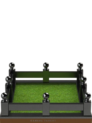 Гранитная подвесная ограда для благоустройства могил 